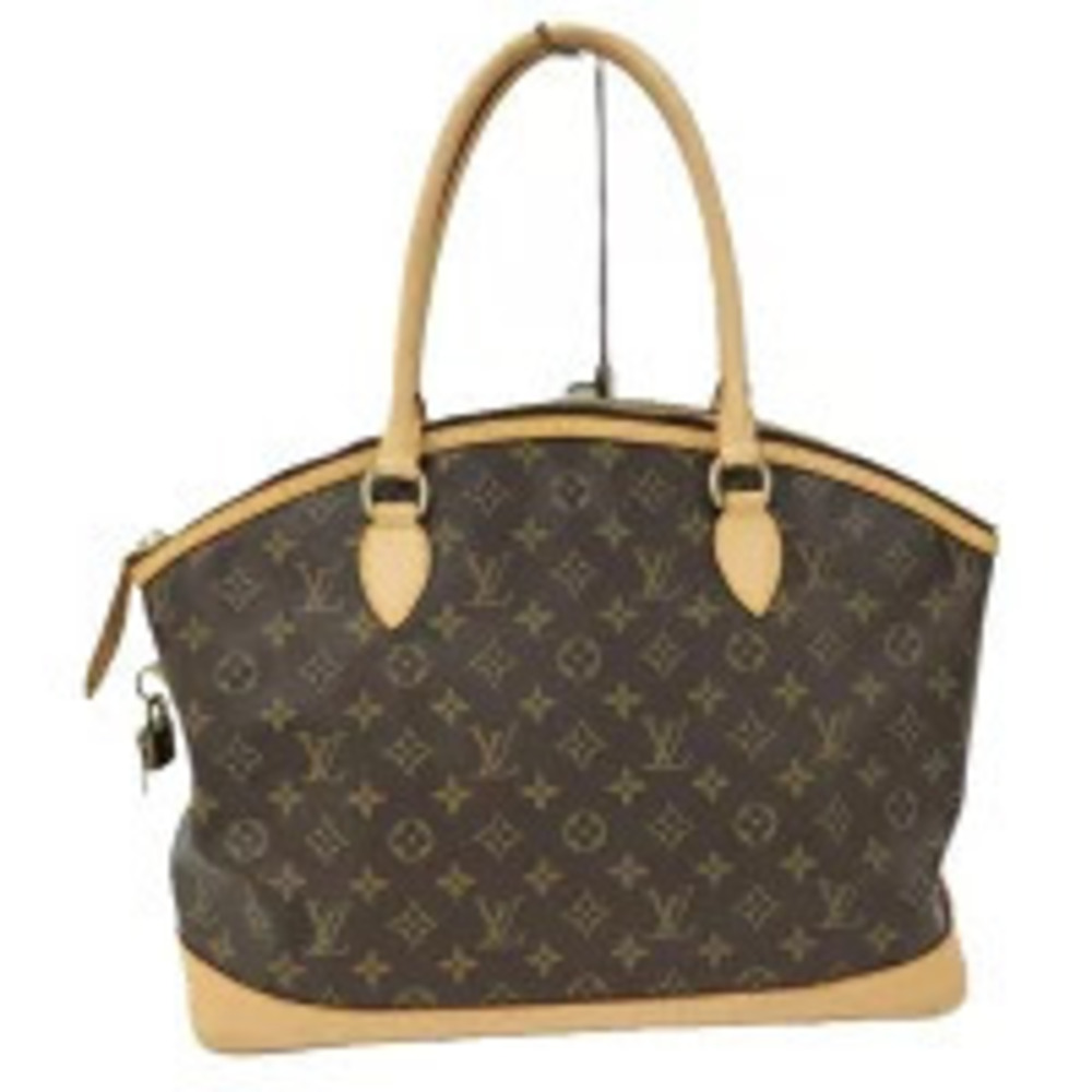 LOUIS VUITTON Lockit Horizontal Handbag Monogram Brown